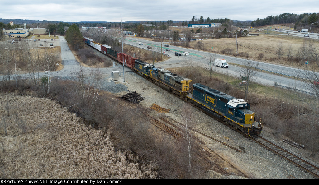 CSXT 8009 Leads L070 at Poland